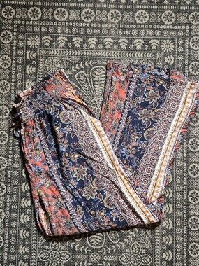 BeBop Floral Boho Wide-Leg Pants